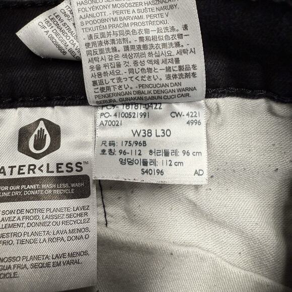 Levi's 541 Jeans Mens 40x29* (tag 38x30) Black Athletic Taper Fit Stretch Flex - Picture 4 of 9